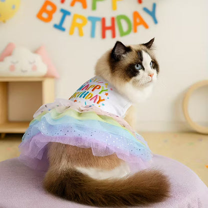 Sparkling Stars "Happy Birthday" Pet Dress