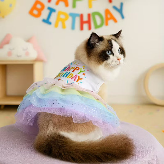 Sparkling Stars "Happy Birthday" Pet Dress
