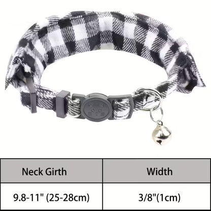 Plaid Check Pet Collar