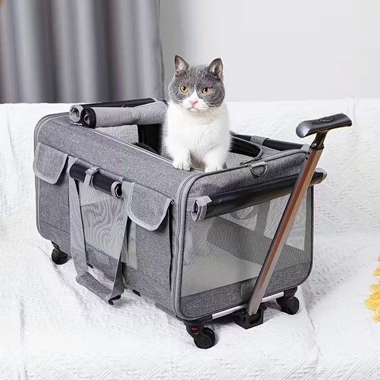 Large Foldable Extra Large Portable Pet Trolley