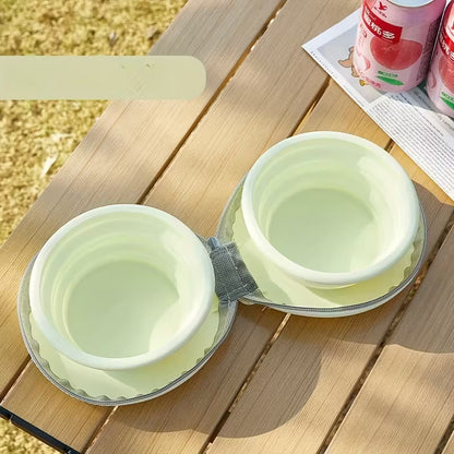 Pet Dog Travel Silicone Bowl
