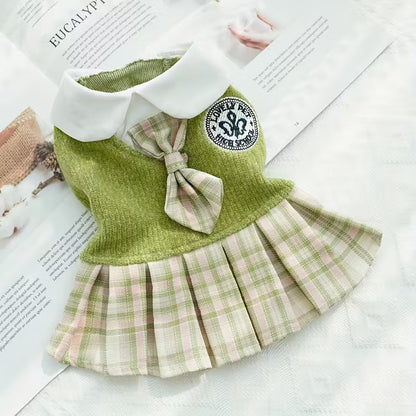 Cat Autumn And Winter Plaid Dresses