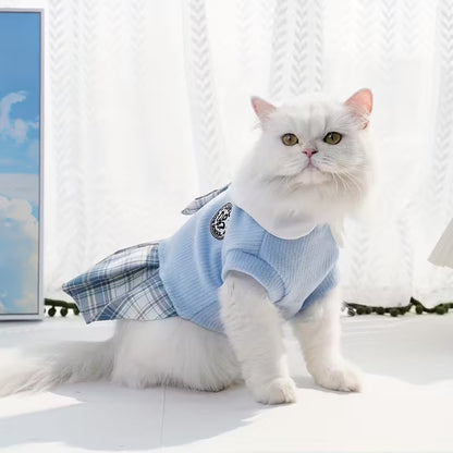 Cat Autumn And Winter Plaid Dresses