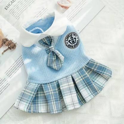 Cat Autumn And Winter Plaid Dresses