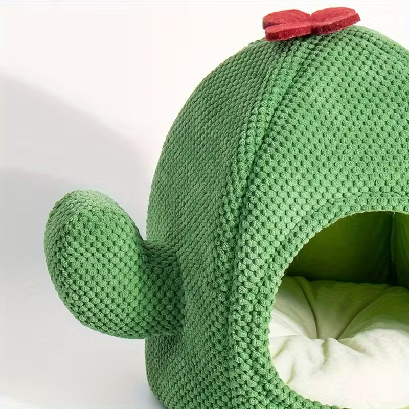 Cactus Plush Cat Bed