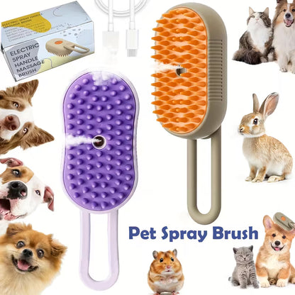 Pet Spritz Comb 3-In-1 Cat Steam Brush Assorted