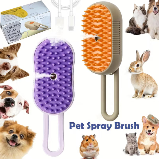 Pet Spritz Comb 3-In-1 Cat Steam Brush Assorted