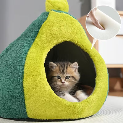 Avocado Shaped Cute Cat Cave Bed