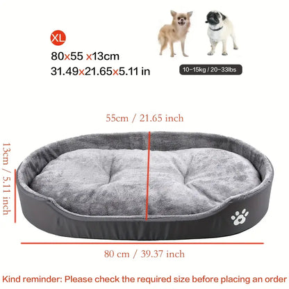 Oval Pet Bed with Enclosed Sides