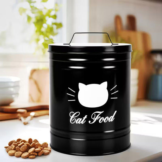 Metal Cat Food Storage Container
