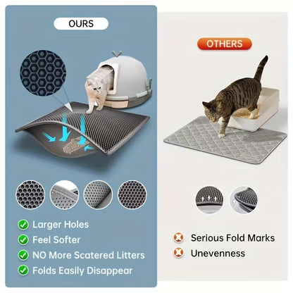 Double-Layer Design Cat Litter Matt