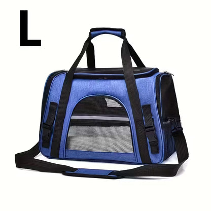 Portable Cat Carrier with Plush Mat