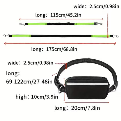 Adjustable Dog Leash & Waist Pack Combo