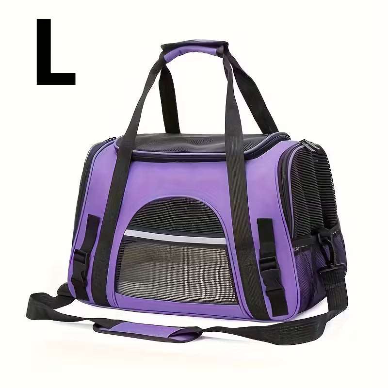 Portable Cat Carrier with Plush Mat