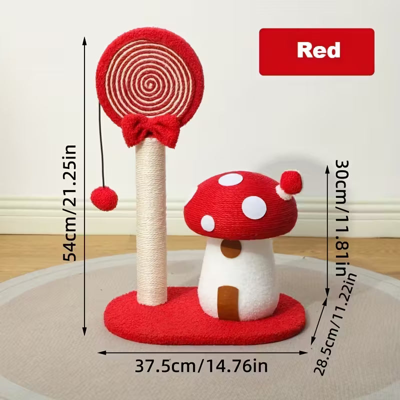 Mushroom Lollipop Cat Scratching Post