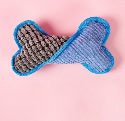 Plush Squeak Chew Bone