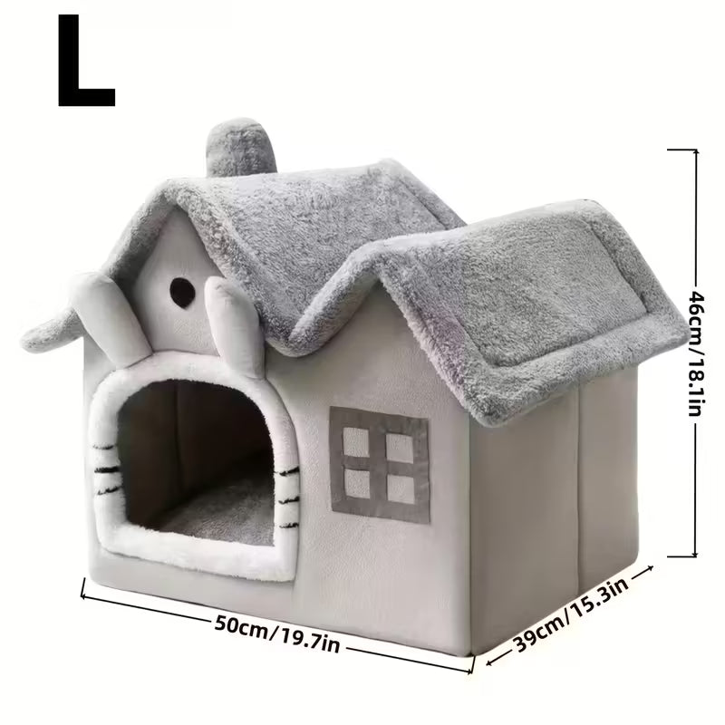Cat House Cozy Pet Bed
