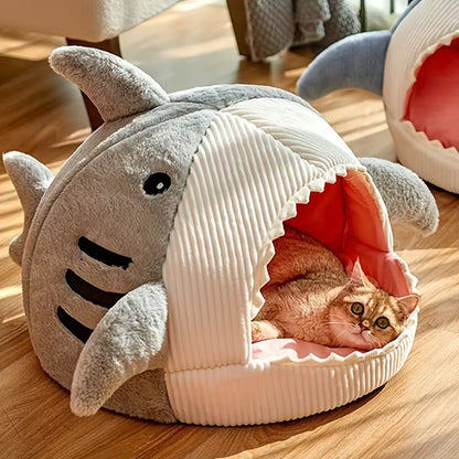 Shark Grey Cave Pet Bed