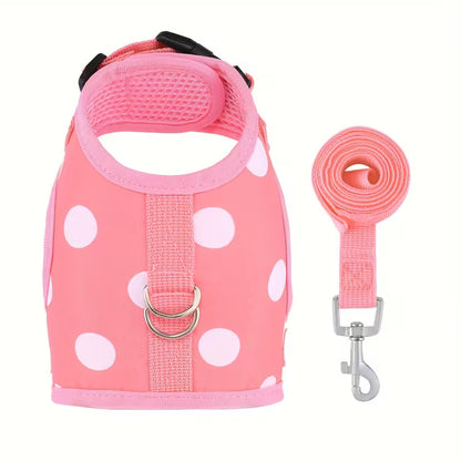 Soft Adjustable Cat Harness with Leash