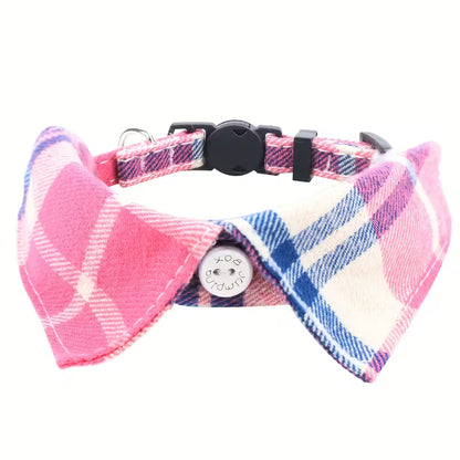 Plaid Check Pet Collar