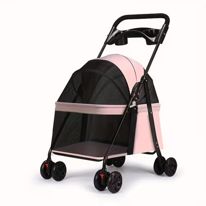 3-in-1 Premium Foldable Pet Stroller for Small Dogs & Cats