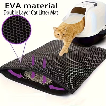 Double-Layer Design Cat Litter Matt