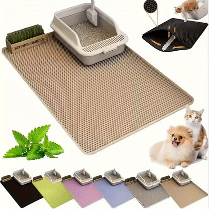 Double Layer Cat Litter Mat Anti-Slip