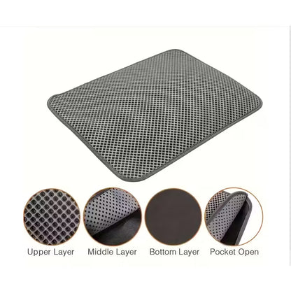 Double Layer Cat Litter Mat Anti-Slip