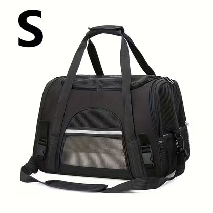 Portable Cat Carrier with Plush Mat