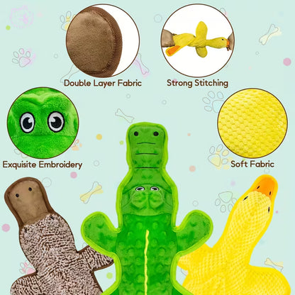 Durable Squeaky Dog Chew Toys Pack of 3