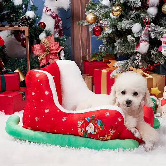 Santa Sleigh Cat Bed