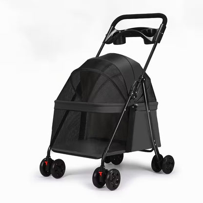 3-in-1 Premium Foldable Pet Stroller for Small Dogs & Cats