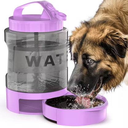 Portable Dog Water Bottle with Built-In Bowl