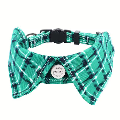 Plaid Check Pet Collar