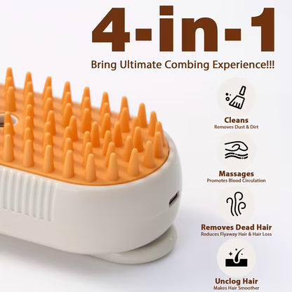 Pet Spritz Comb 3-In-1 Cat Steam Brush Assorted