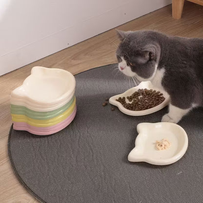 Colorful Plastic Cat Bowl Pack of 4