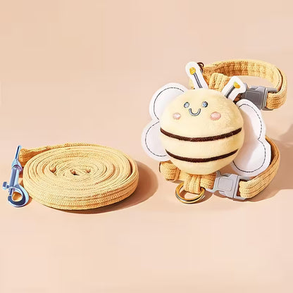 Cute Bee Cat Chest Harness and Leash Set