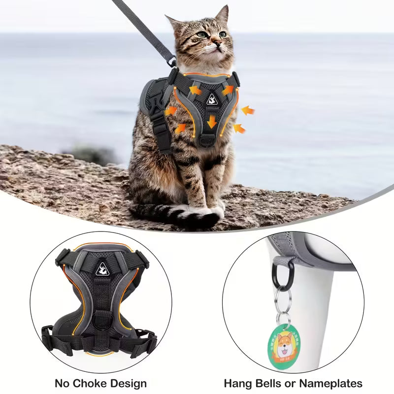 Cat Reflective Harness and Leash