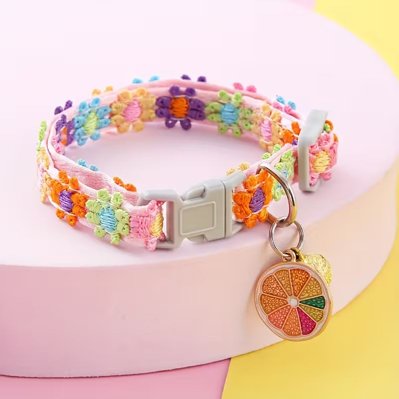 Lace Pet Collar Adjustable with Pendant
