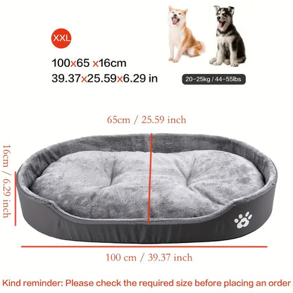 Oval Pet Bed with Enclosed Sides