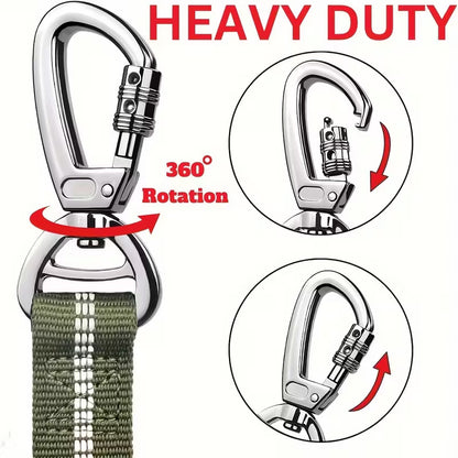 Elastic Shock-Absorbing Dog Leash with Poop Bag Holder