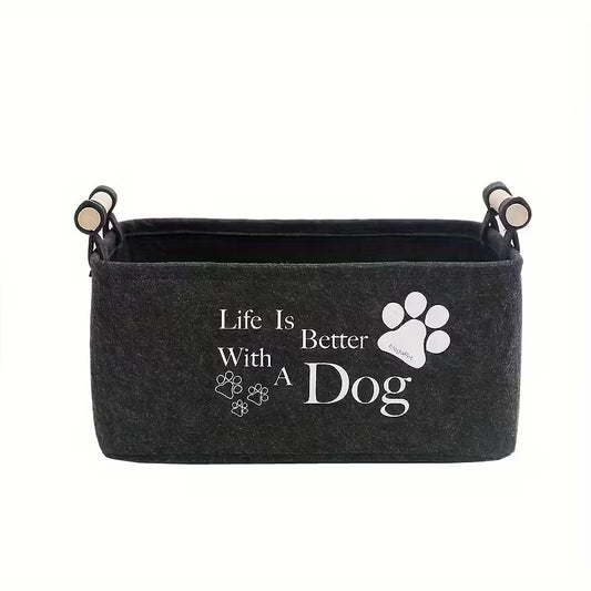 Dark Grey Storage Basket Pet Toy Box