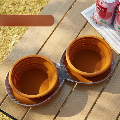 Pet Dog Travel Silicone Bowl